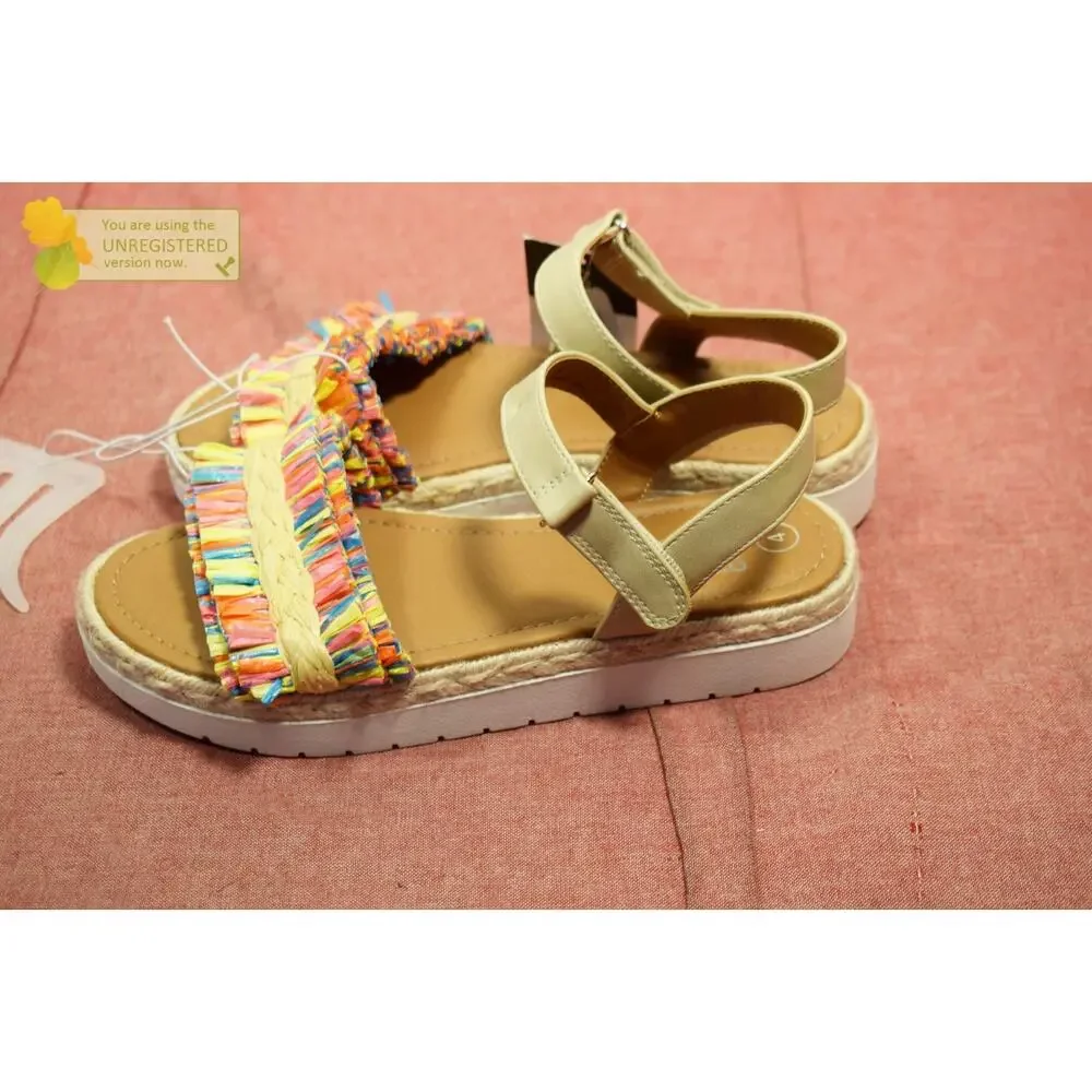 art class Girls' Andi Raffia Sandals Size 4